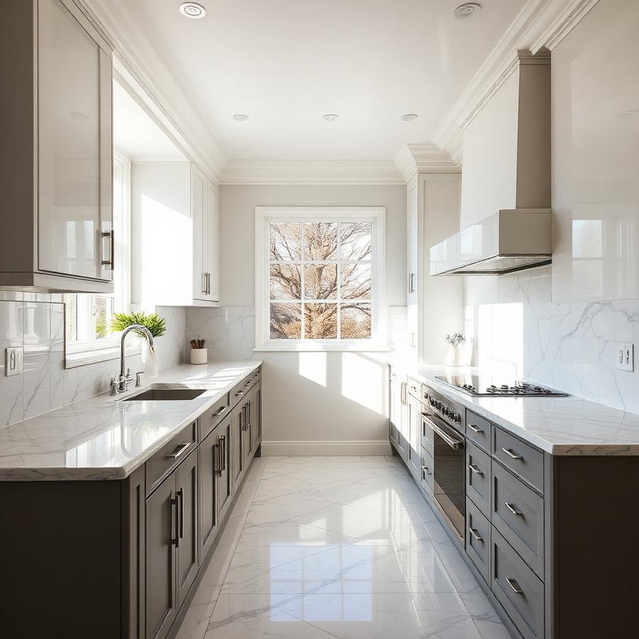Sparkling clean modern UK kitchen